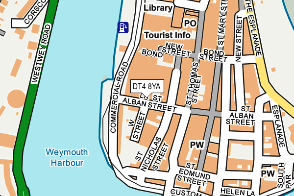 DT4 8YA map - OS OpenMap – Local (Ordnance Survey)