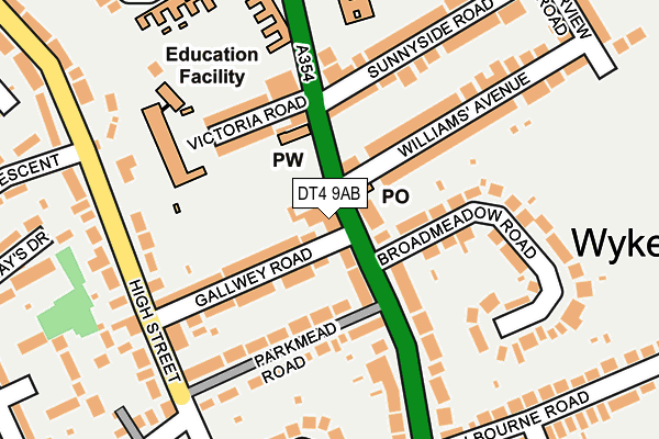 DT4 9AB map - OS OpenMap – Local (Ordnance Survey)