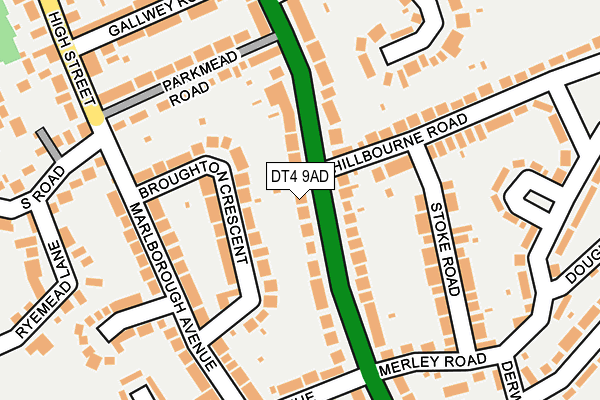 DT4 9AD map - OS OpenMap – Local (Ordnance Survey)