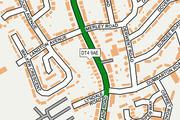 DT4 9AE map - OS OpenMap – Local (Ordnance Survey)