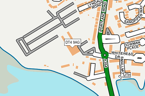 DT4 9AG map - OS OpenMap – Local (Ordnance Survey)