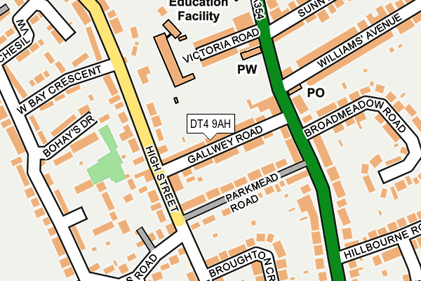 DT4 9AH map - OS OpenMap – Local (Ordnance Survey)