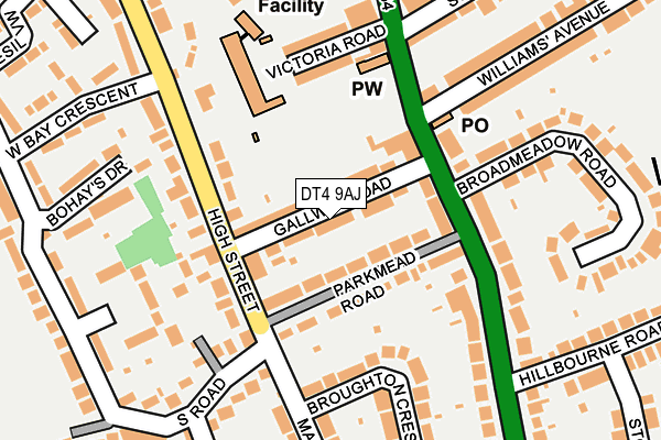 DT4 9AJ map - OS OpenMap – Local (Ordnance Survey)