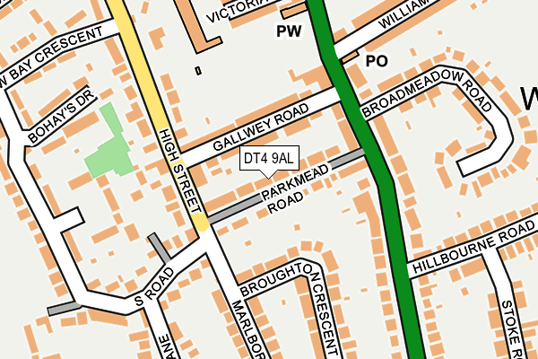 DT4 9AL map - OS OpenMap – Local (Ordnance Survey)