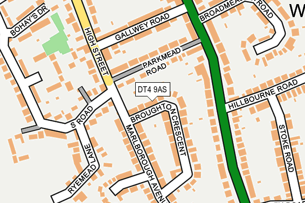 DT4 9AS map - OS OpenMap – Local (Ordnance Survey)