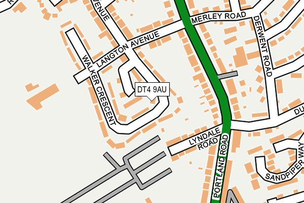 DT4 9AU map - OS OpenMap – Local (Ordnance Survey)