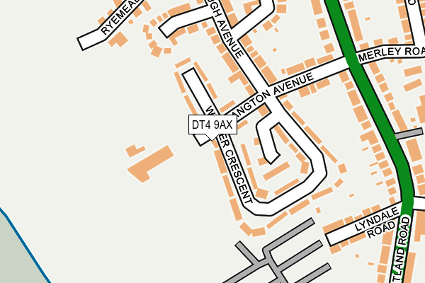 DT4 9AX map - OS OpenMap – Local (Ordnance Survey)