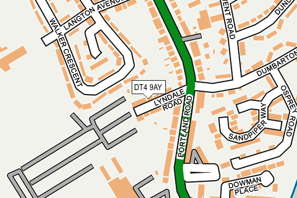 DT4 9AY map - OS OpenMap – Local (Ordnance Survey)