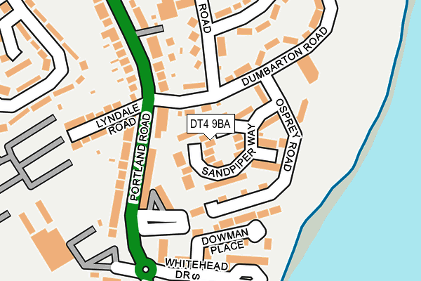 DT4 9BA map - OS OpenMap – Local (Ordnance Survey)