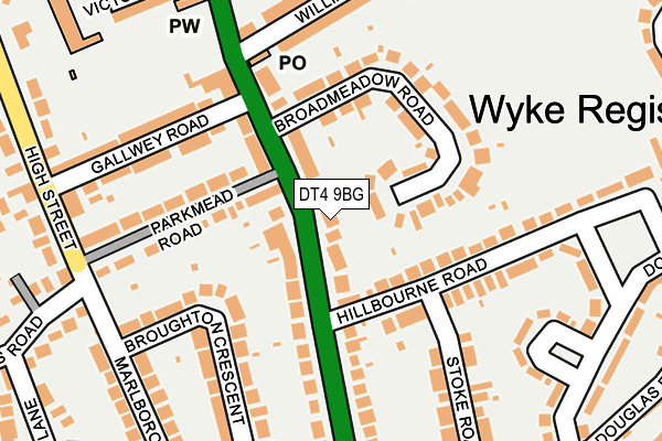 DT4 9BG map - OS OpenMap – Local (Ordnance Survey)