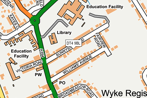 DT4 9BL map - OS OpenMap – Local (Ordnance Survey)