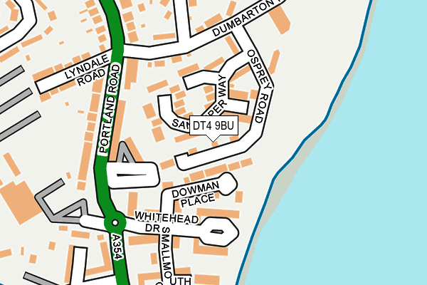DT4 9BU map - OS OpenMap – Local (Ordnance Survey)