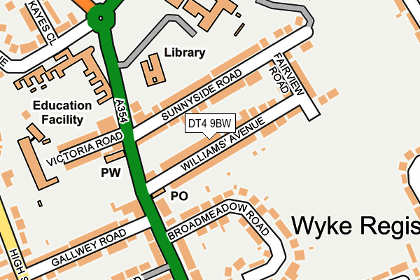 DT4 9BW map - OS OpenMap – Local (Ordnance Survey)