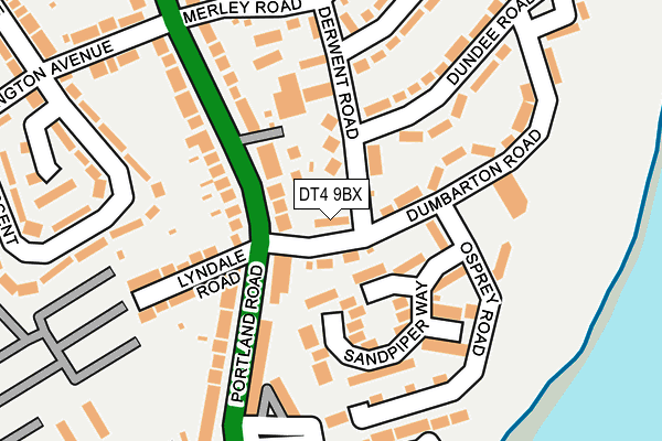 DT4 9BX map - OS OpenMap – Local (Ordnance Survey)