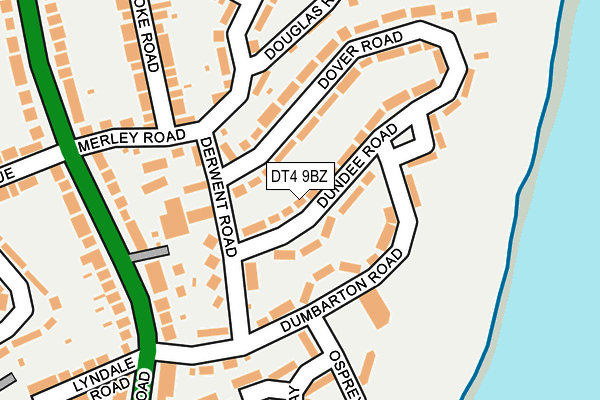 DT4 9BZ map - OS OpenMap – Local (Ordnance Survey)