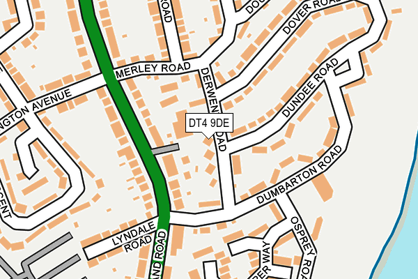 DT4 9DE map - OS OpenMap – Local (Ordnance Survey)