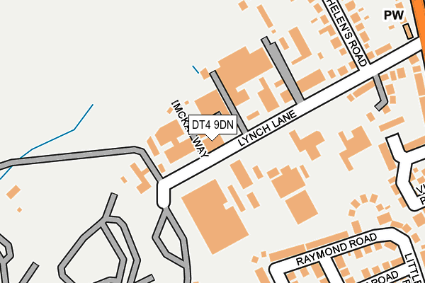 DT4 9DN map - OS OpenMap – Local (Ordnance Survey)