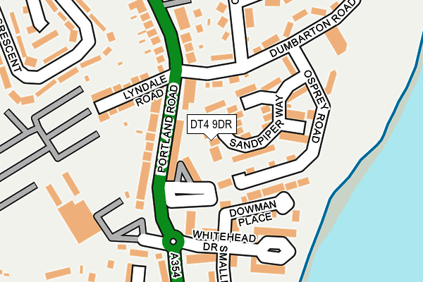 DT4 9DR map - OS OpenMap – Local (Ordnance Survey)