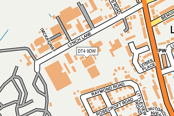 DT4 9DW map - OS OpenMap – Local (Ordnance Survey)