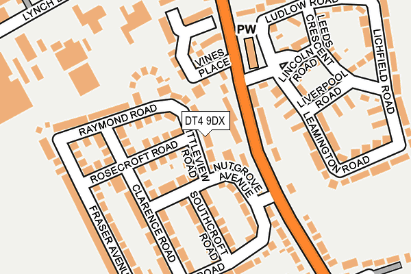 DT4 9DX map - OS OpenMap – Local (Ordnance Survey)