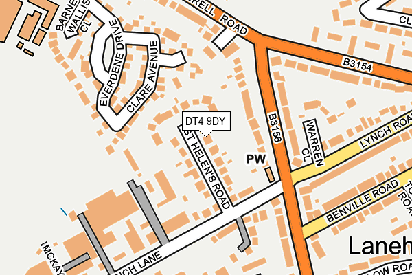 DT4 9DY map - OS OpenMap – Local (Ordnance Survey)