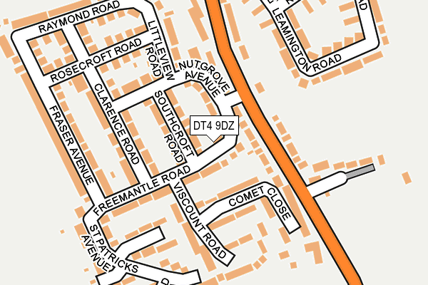 DT4 9DZ map - OS OpenMap – Local (Ordnance Survey)