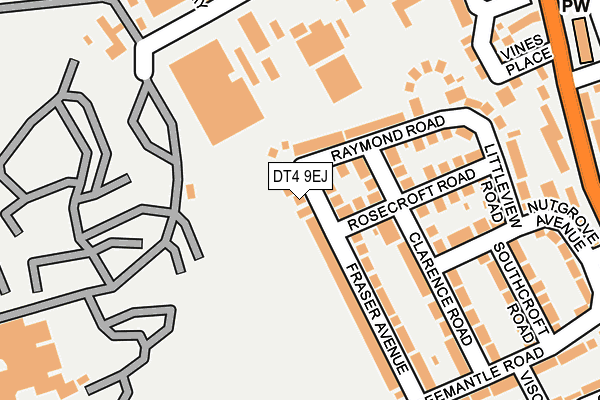 DT4 9EJ map - OS OpenMap – Local (Ordnance Survey)