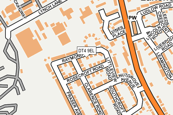 DT4 9EL map - OS OpenMap – Local (Ordnance Survey)