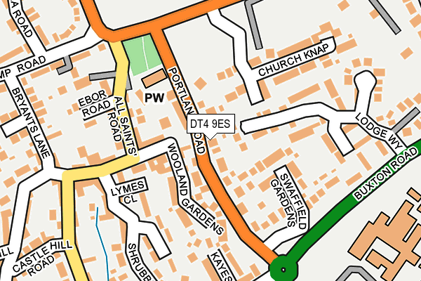 DT4 9ES map - OS OpenMap – Local (Ordnance Survey)