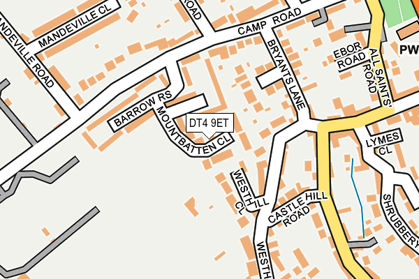 DT4 9ET map - OS OpenMap – Local (Ordnance Survey)