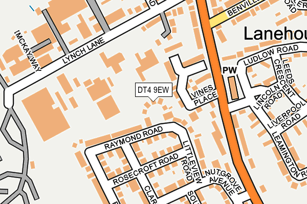 DT4 9EW map - OS OpenMap – Local (Ordnance Survey)