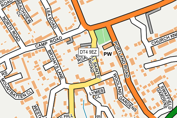 DT4 9EZ map - OS OpenMap – Local (Ordnance Survey)