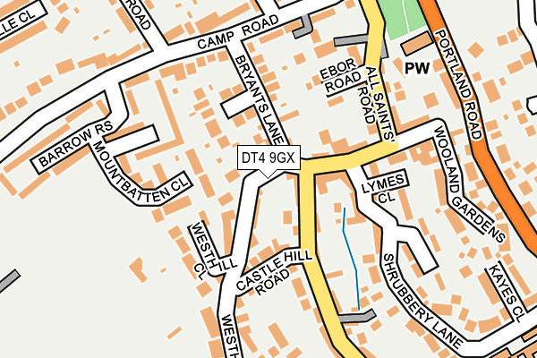 DT4 9GX map - OS OpenMap – Local (Ordnance Survey)