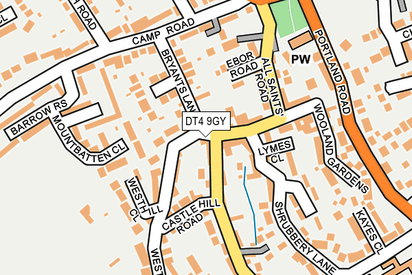 DT4 9GY map - OS OpenMap – Local (Ordnance Survey)