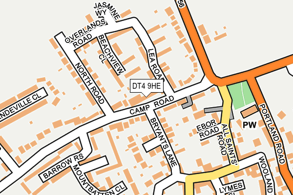 DT4 9HE map - OS OpenMap – Local (Ordnance Survey)