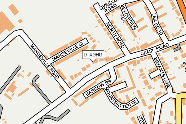 DT4 9HG map - OS OpenMap – Local (Ordnance Survey)