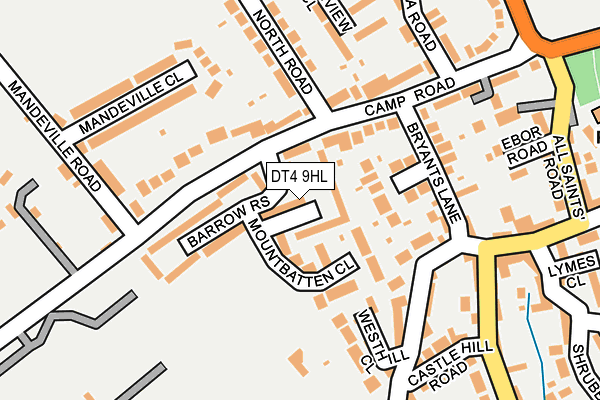 DT4 9HL map - OS OpenMap – Local (Ordnance Survey)