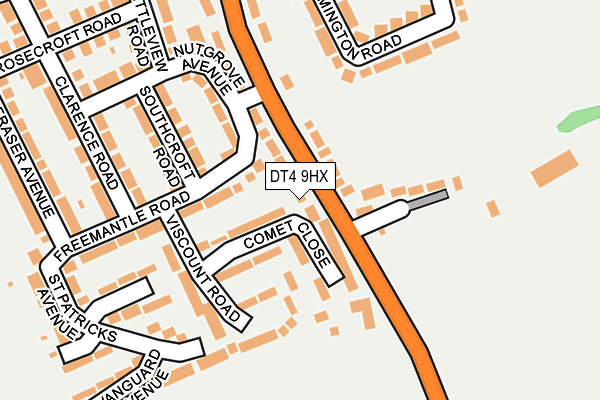 DT4 9HX map - OS OpenMap – Local (Ordnance Survey)