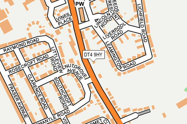 DT4 9HY map - OS OpenMap – Local (Ordnance Survey)