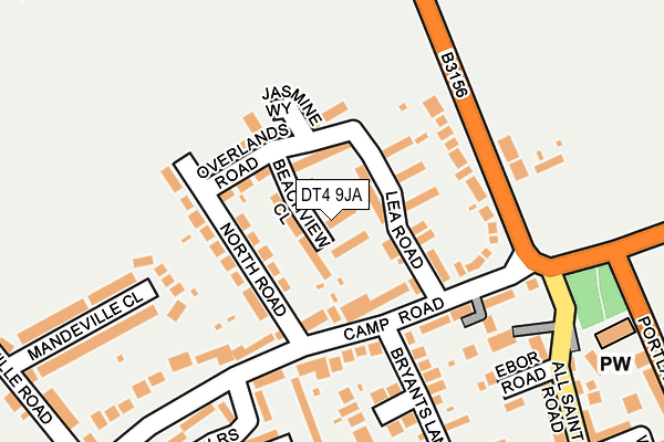 DT4 9JA map - OS OpenMap – Local (Ordnance Survey)