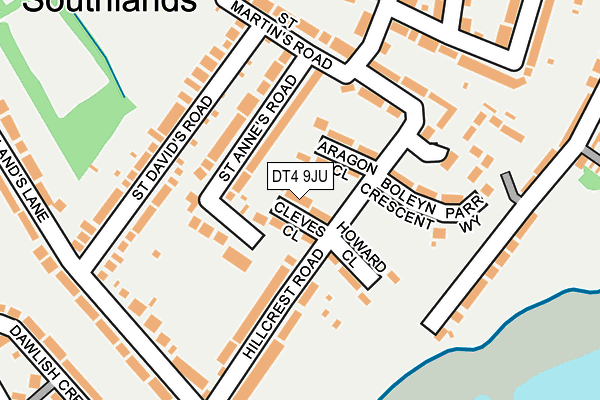 DT4 9JU map - OS OpenMap – Local (Ordnance Survey)