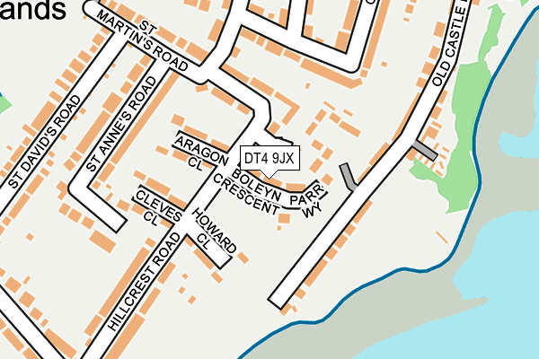 DT4 9JX map - OS OpenMap – Local (Ordnance Survey)