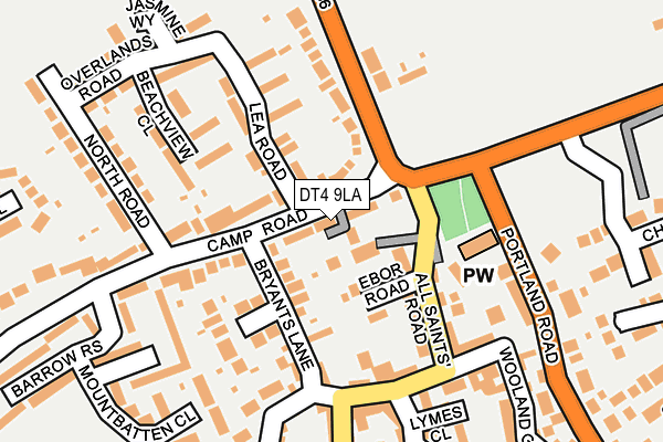 DT4 9LA map - OS OpenMap – Local (Ordnance Survey)