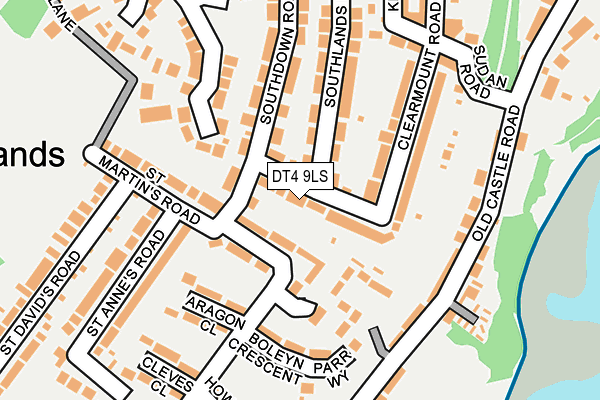 DT4 9LS map - OS OpenMap – Local (Ordnance Survey)