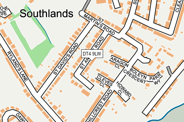 DT4 9LW map - OS OpenMap – Local (Ordnance Survey)