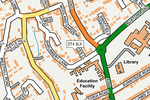 DT4 9LX map - OS OpenMap – Local (Ordnance Survey)