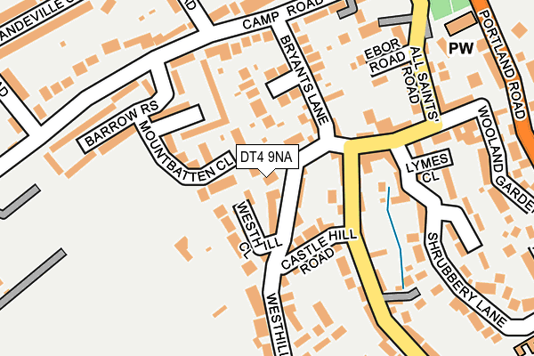DT4 9NA map - OS OpenMap – Local (Ordnance Survey)