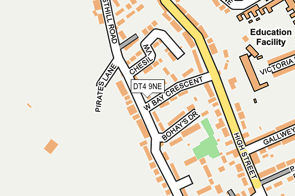 DT4 9NE map - OS OpenMap – Local (Ordnance Survey)