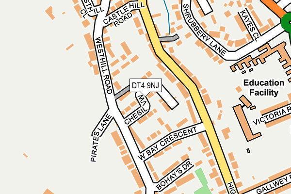 DT4 9NJ map - OS OpenMap – Local (Ordnance Survey)