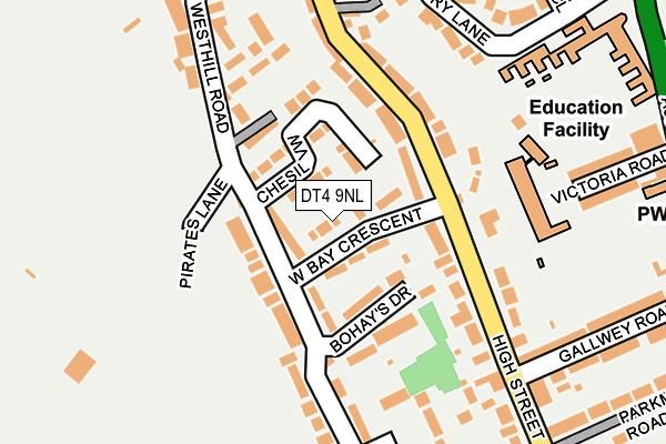DT4 9NL map - OS OpenMap – Local (Ordnance Survey)